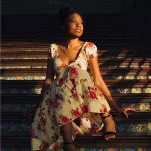 Floral Yellow Spring Dress